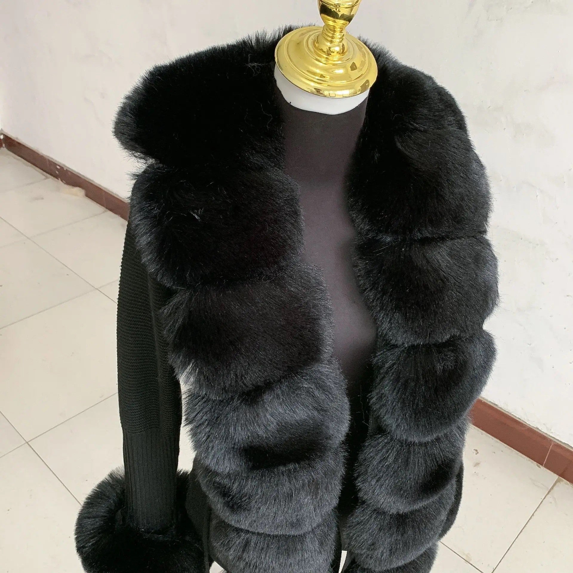 Cardigan con pelo Ogrisd