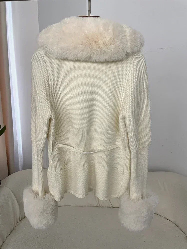 Cardigan con pelo Ogrisd