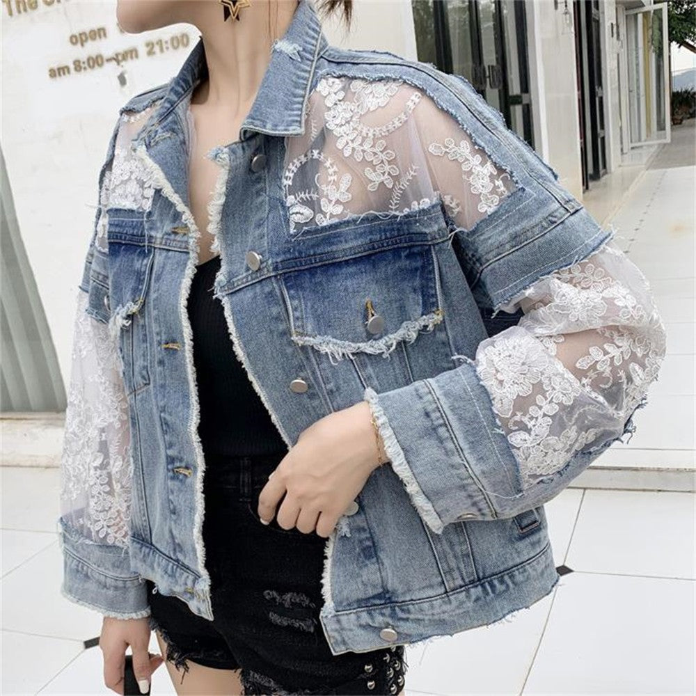 Giubbino pizzo-denim Klipka