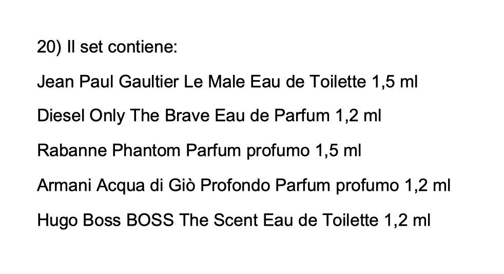 Set Miniature profumi