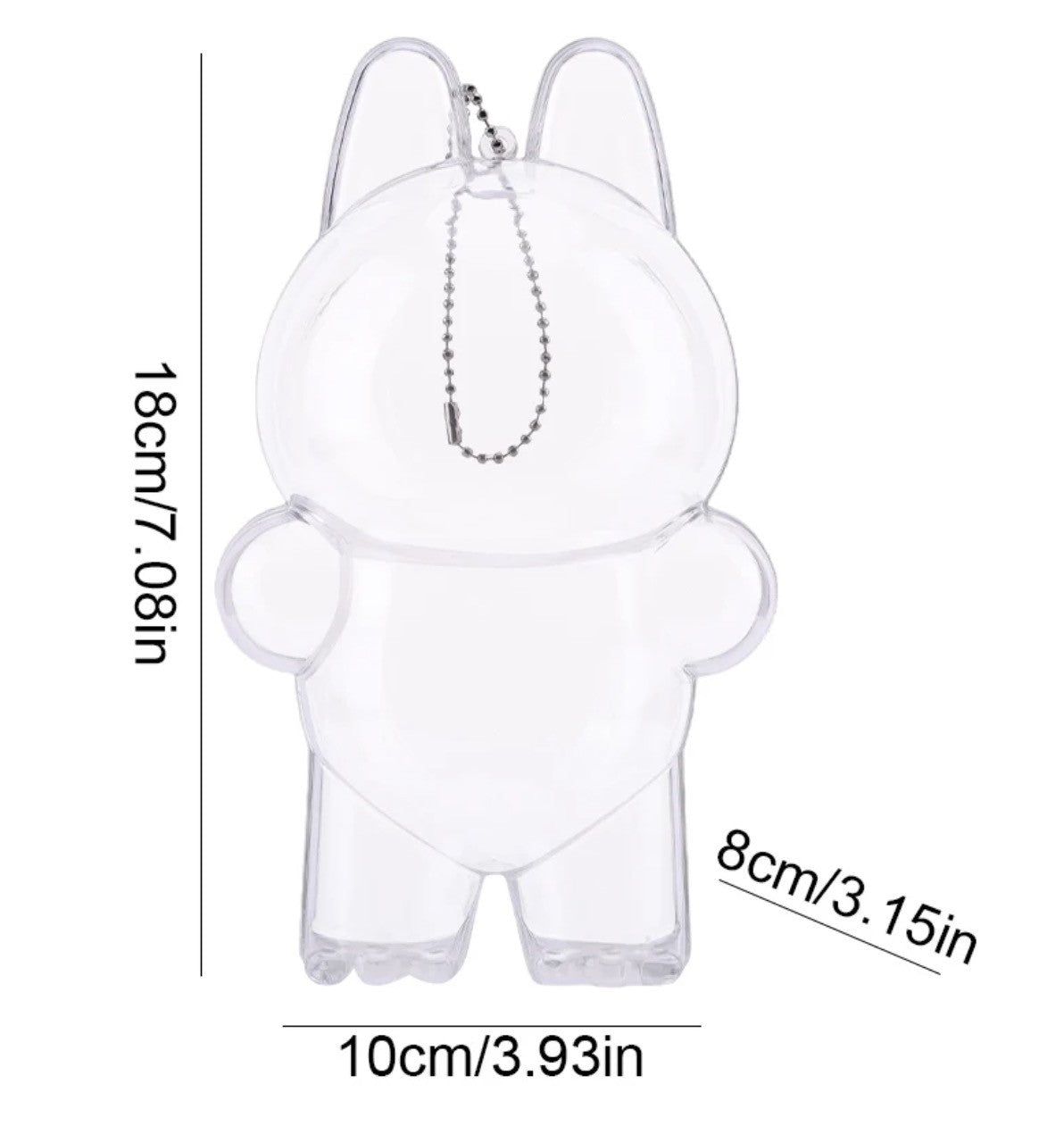 Custodia trasparente proteggi Labubu