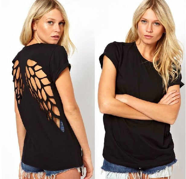 T-shirt Angel dettaglio ali intagliate schiena — Dream Shop