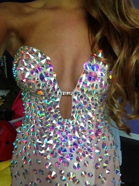Abito Mermaid — cristalli vista completa | Dream Shop
