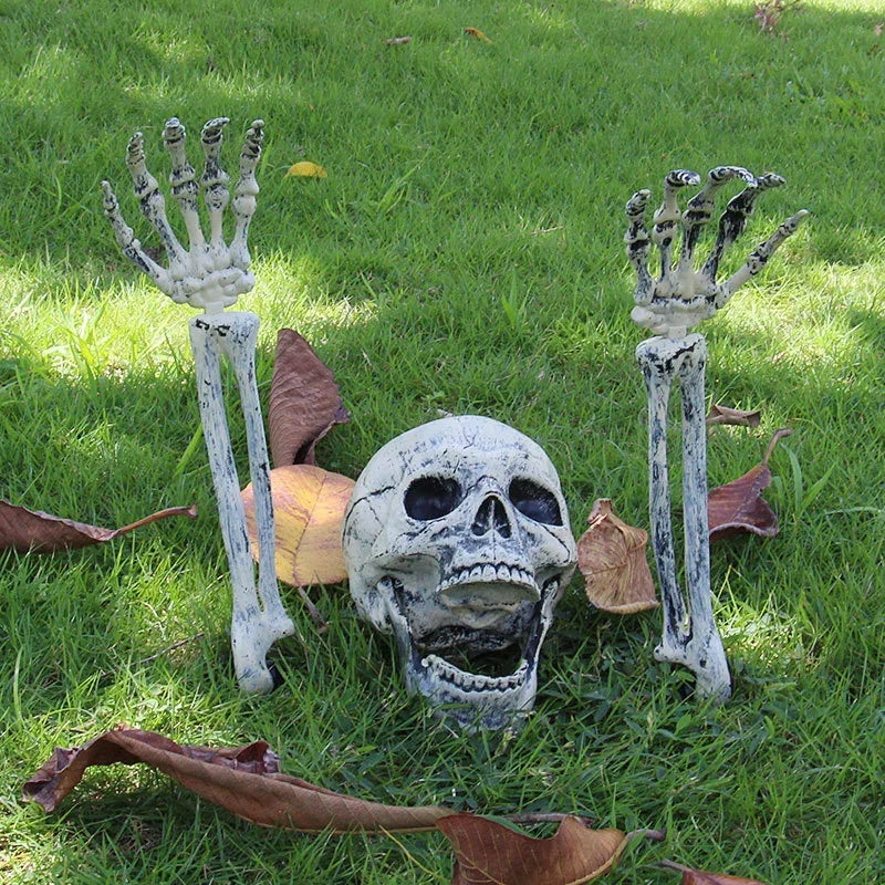 Scheletro Halloween mani e teschio
Decorazione giardino realistica