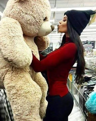 Teddy Bear 180 cm Viola vista laterale | Dream Shop