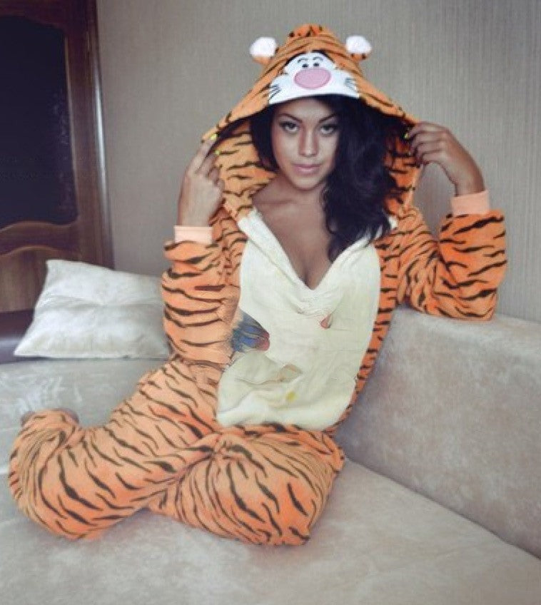 Tiger pajama kigurumi plush full suit — Dream Shop