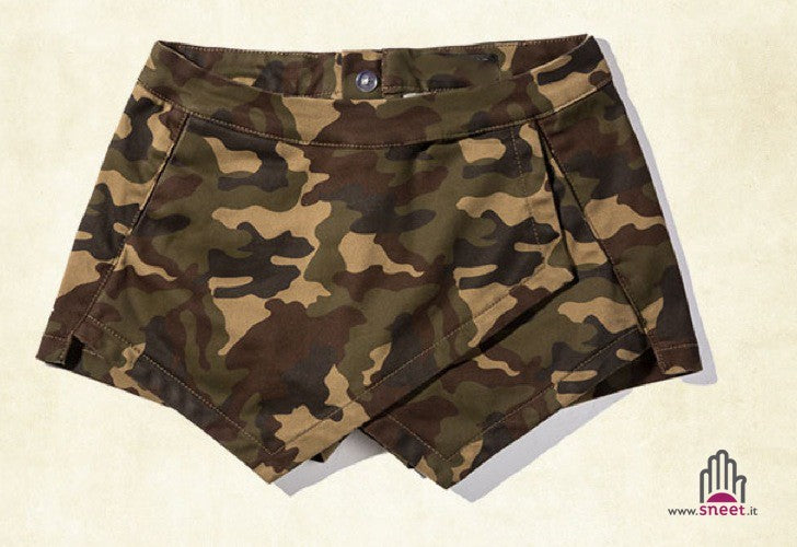 falda pantalón militar