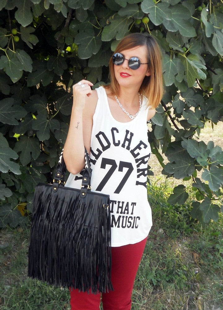 Borsa Frange Nancy - borsa boho con frange | Dream Shop