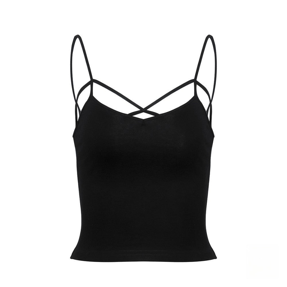 Canotta Jaisy cotone elasticizzato dettaglio — Dream Shop