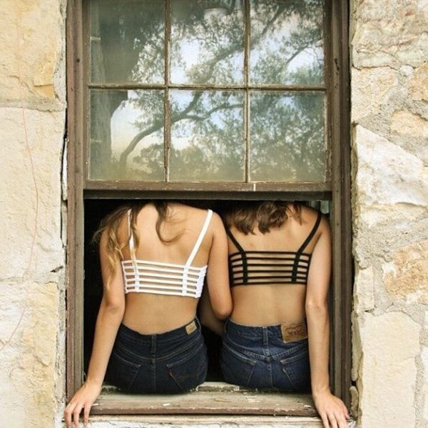 Netter crop top variante scura — Dream Shop