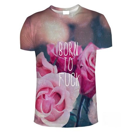 T-shirt Born To Fuck stampa 3D ravvicinata — Dream Shop