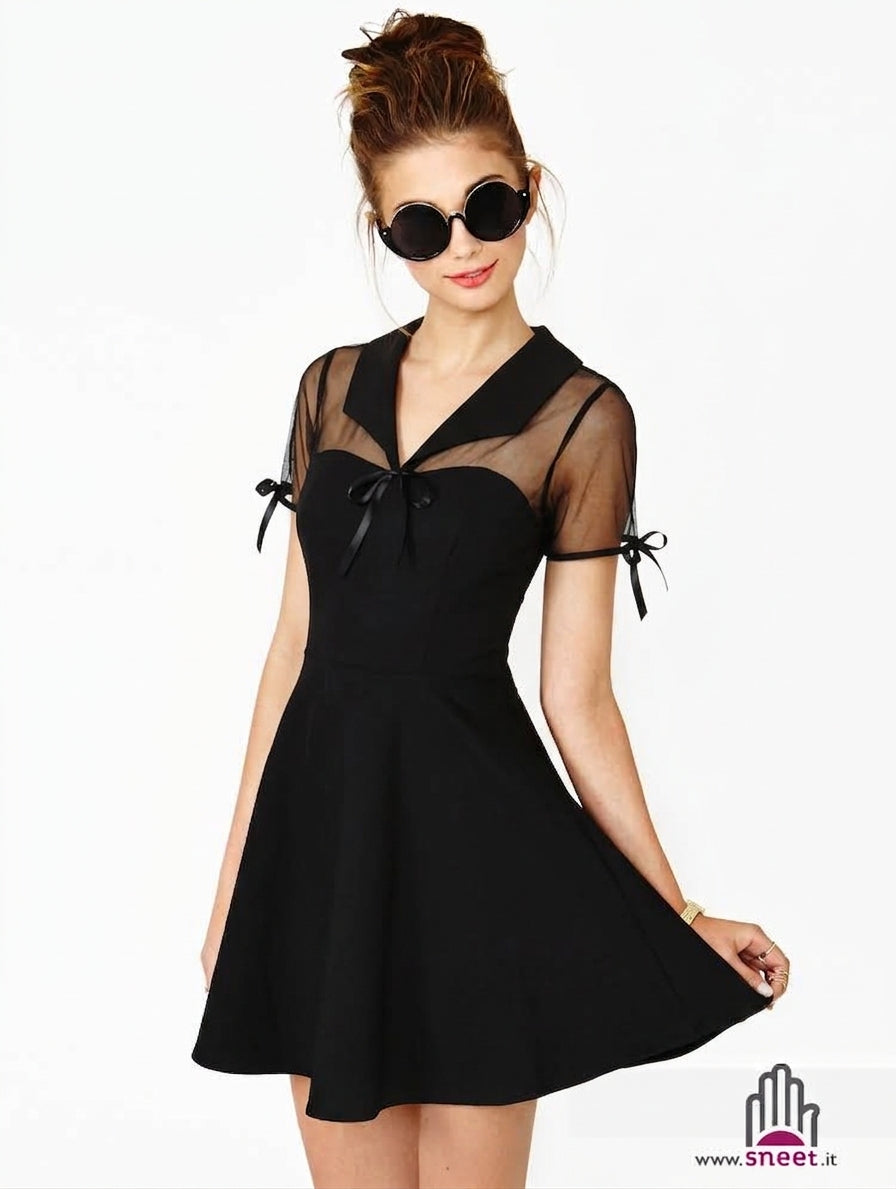 Pinsy Dress
Inserts résille dos transparent