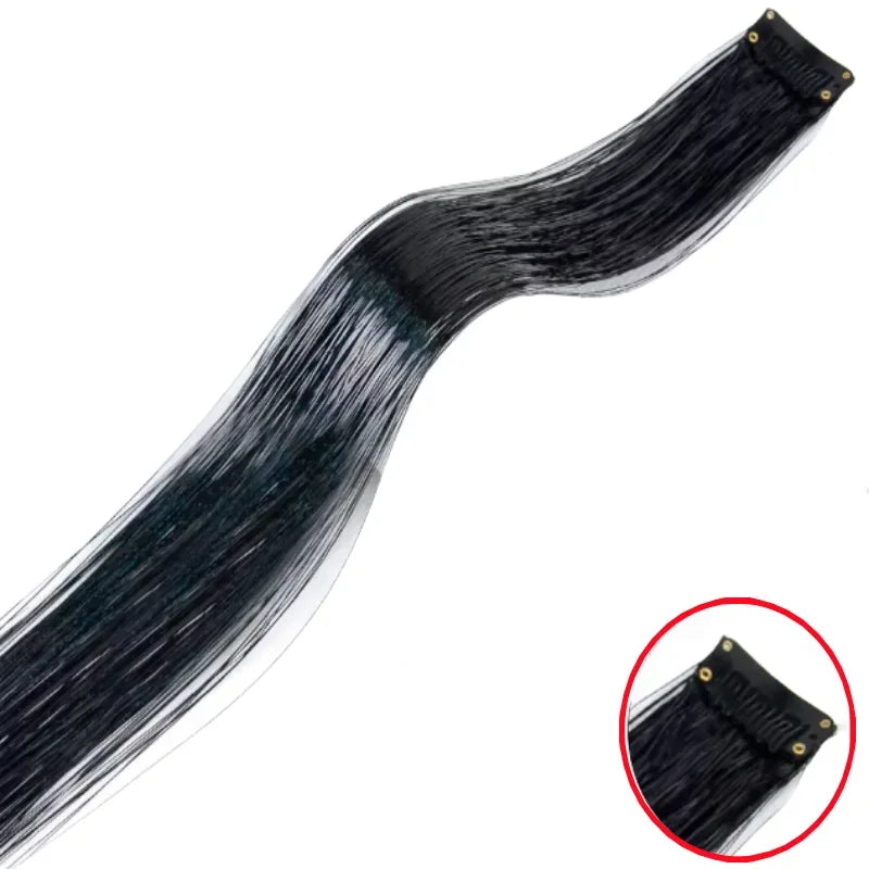 Extension Glitter-Star con 12 clip effetto luce per capelli