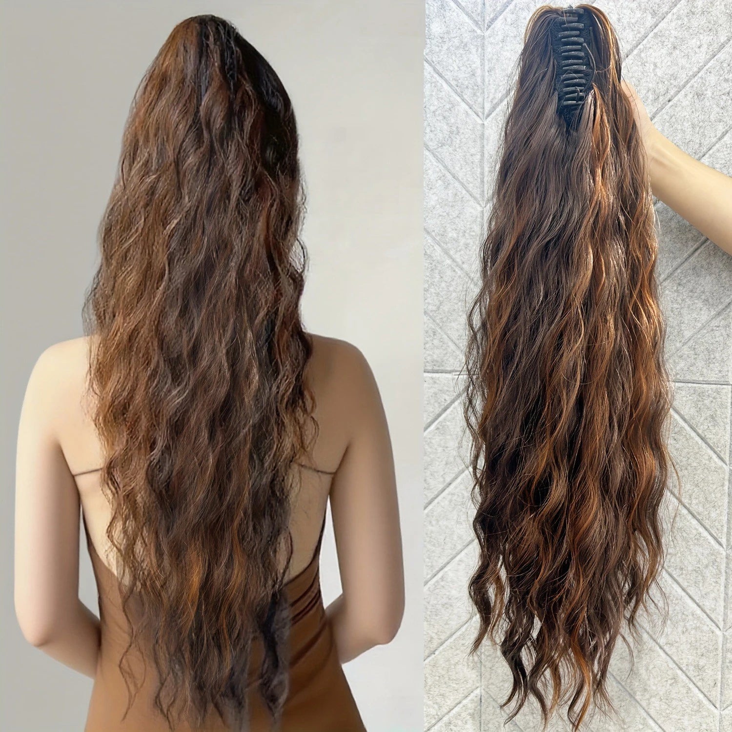 Coda Mollettone Riccia extension capelli voluminosi effetto naturale 70 cm