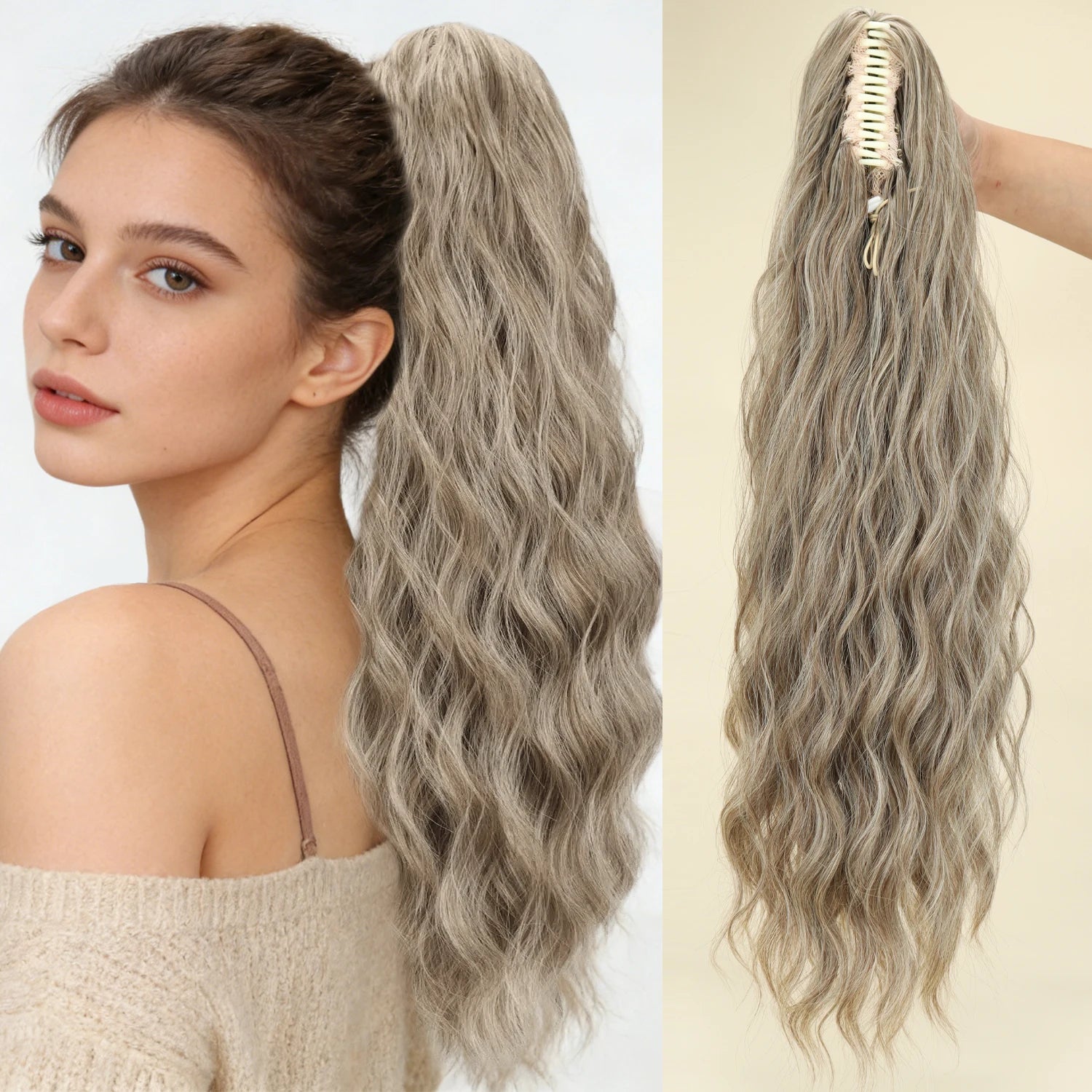 Coda Mollettone Riccia extension capelli voluminosi effetto naturale 70 cm