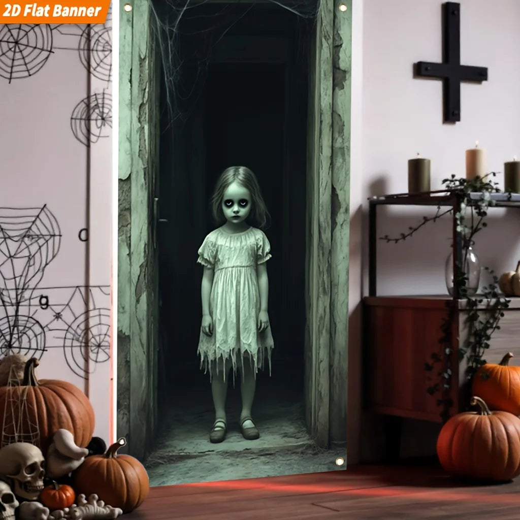 Decorazione porta Halloween fantasma con zucche — Dream Shop