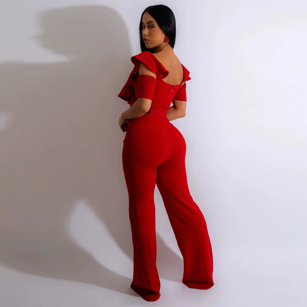 Jumpsuit Rjsberry Nero vista frontale | Dream Shop
