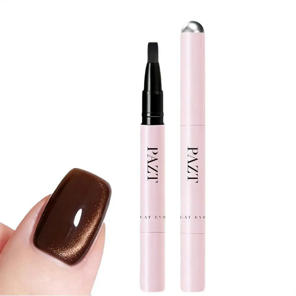 Gel nail polish pen Cat Eye 7in1 Golden brown | Dream Shop