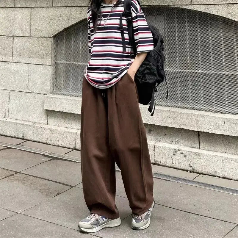 Pantaloni wide leg in denim morbido