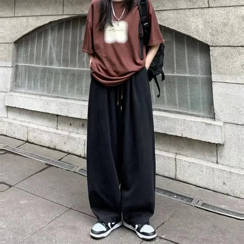 Pantaloni wide leg in denim morbido