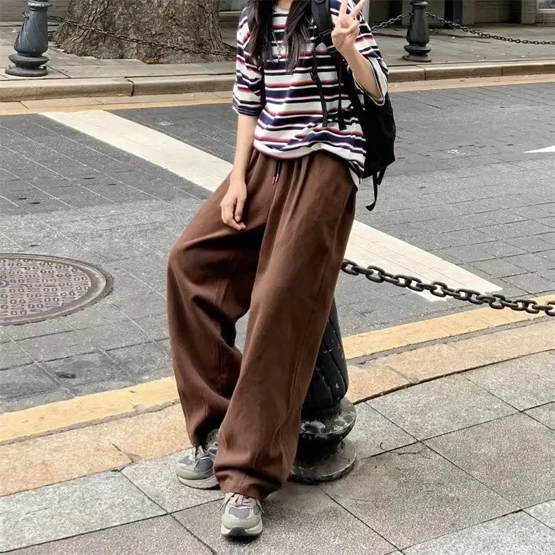 Pantaloni wide leg in denim morbido