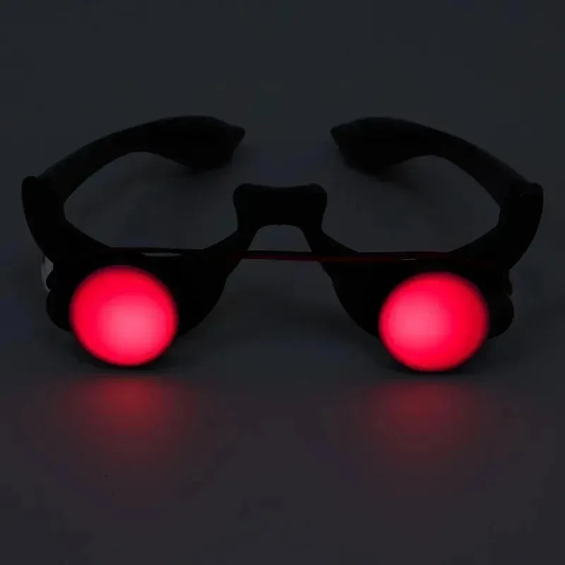 Occhiali LED Halloween accesi al buio, dettaglio — Dream Shop