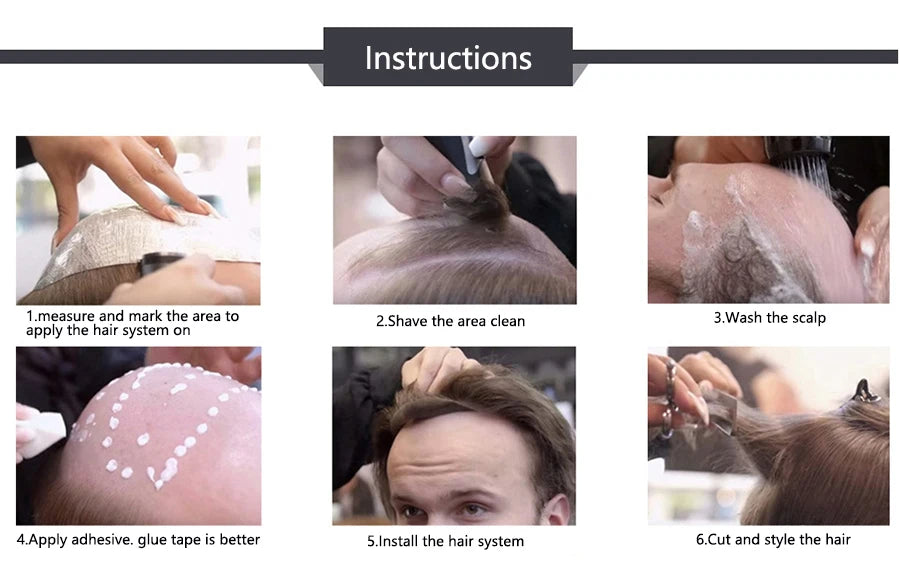 Complément capillaire homme lisse instructions de pose | Dream Shop