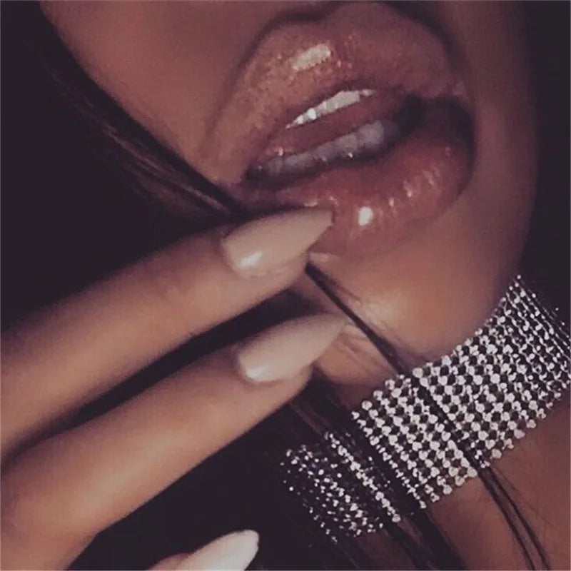 Collier choker strass Extra regolabile effetto gioiello