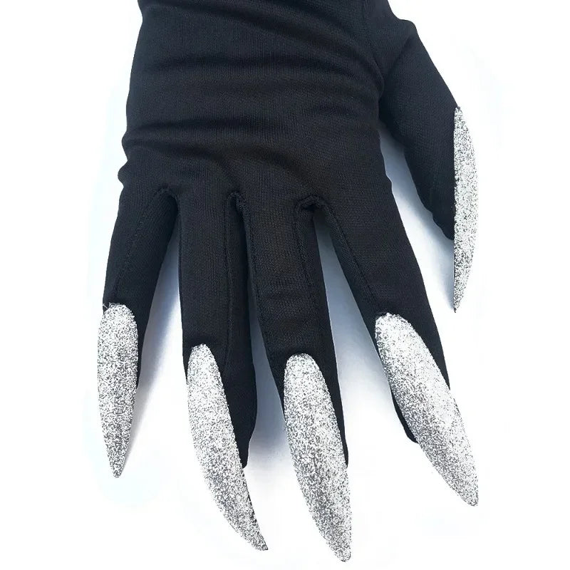 Guanti artiglio con unghie argento dettaglio — Dream Shop