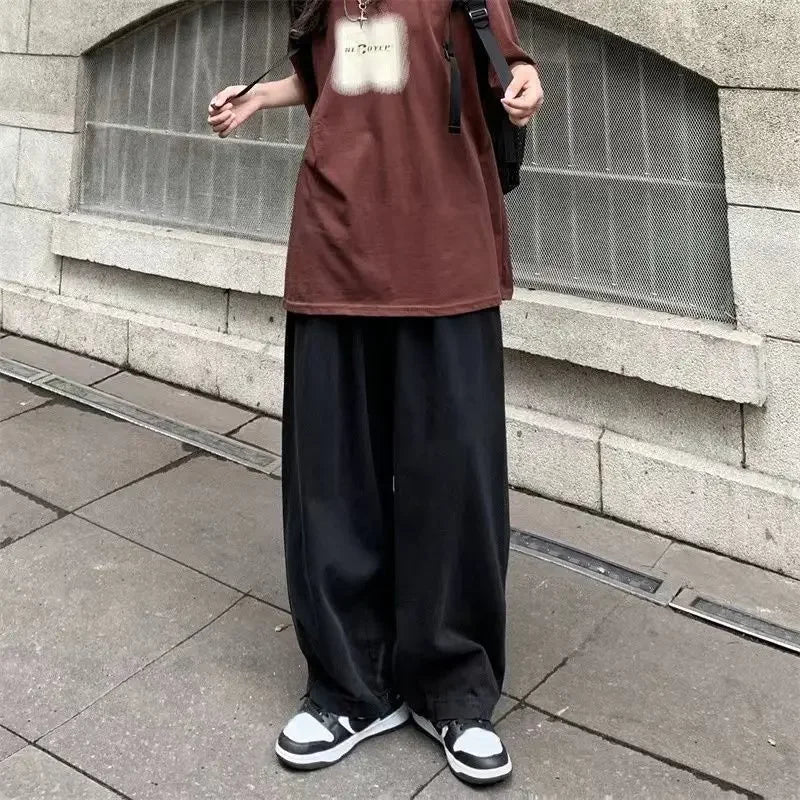 Pantaloni wide leg in denim morbido