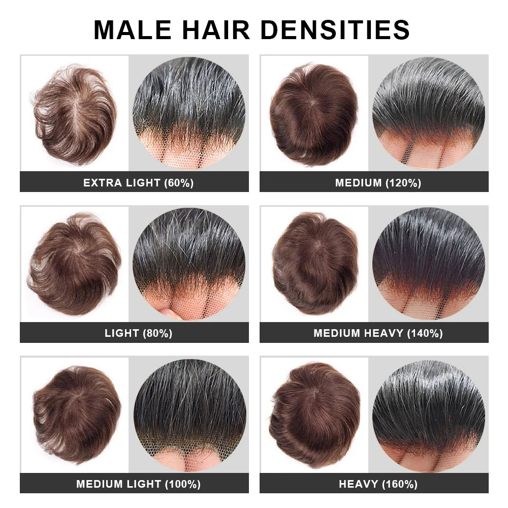 Complément capillaire homme lisse comparatif des densités | Dream Shop