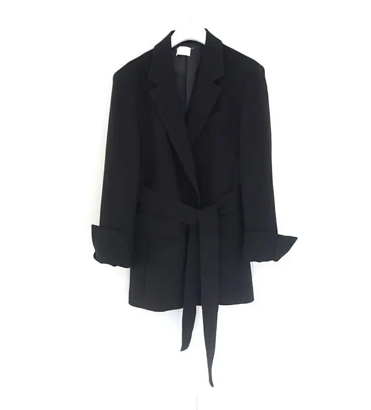 Blazer annodato donna strutturato con cintura in vita