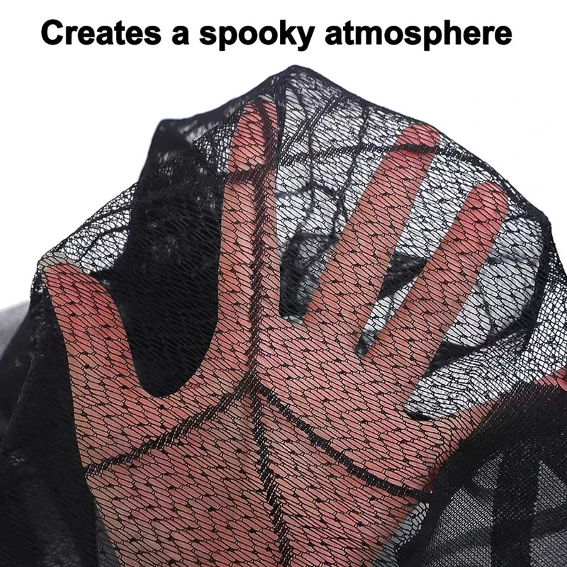 Dettaglio trama pizzo a pipistrello Halloween — Dream Shop