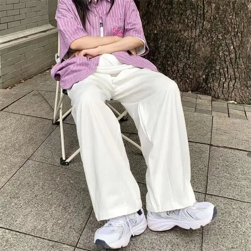 Pantaloni wide leg in denim morbido