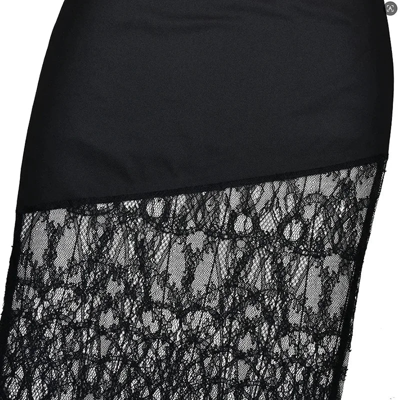 Abitino Pizzo Coprispalle Tamaska con collo alto e inserti in pizzo