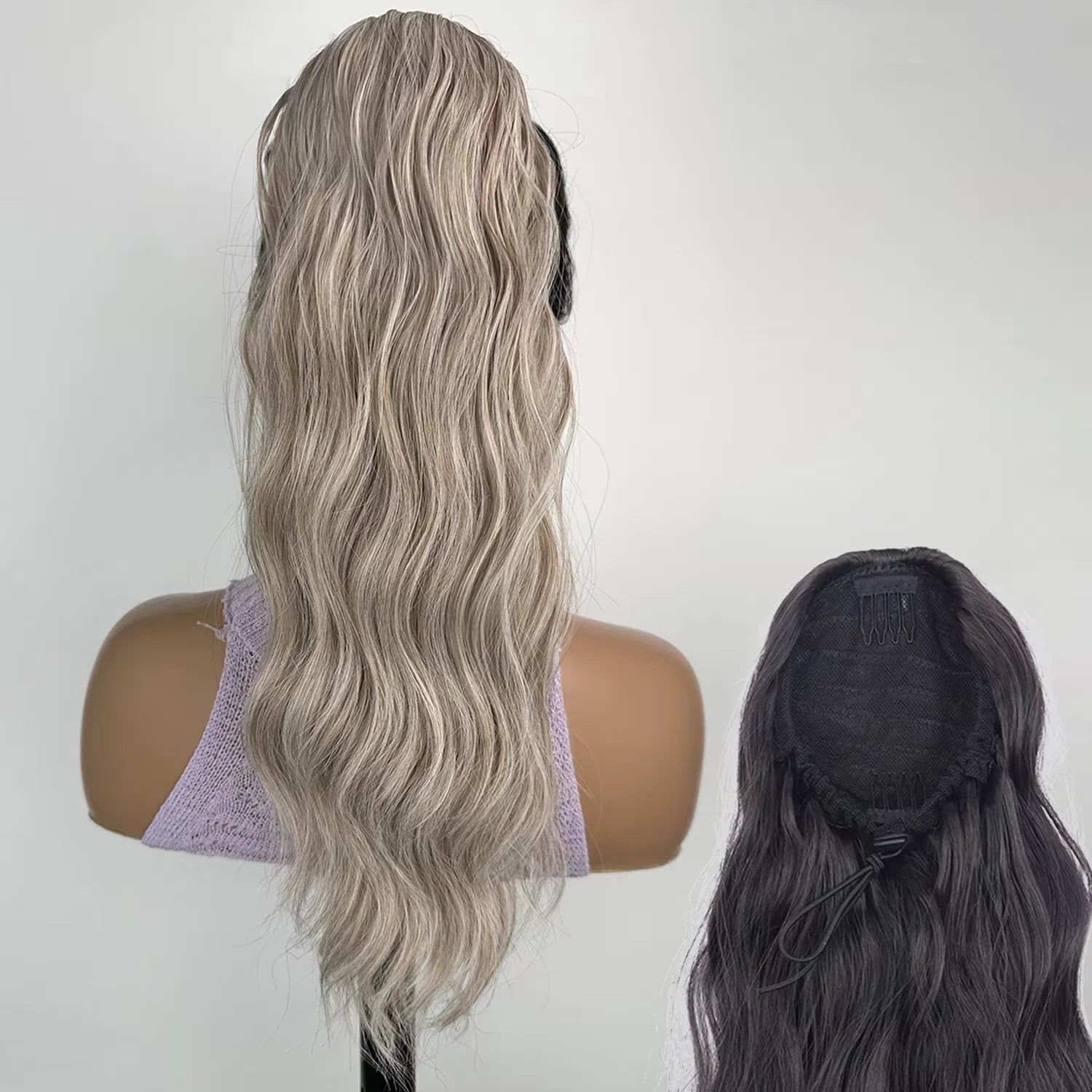 Coda Mollettone Riccia extension capelli voluminosi effetto naturale 45 cm