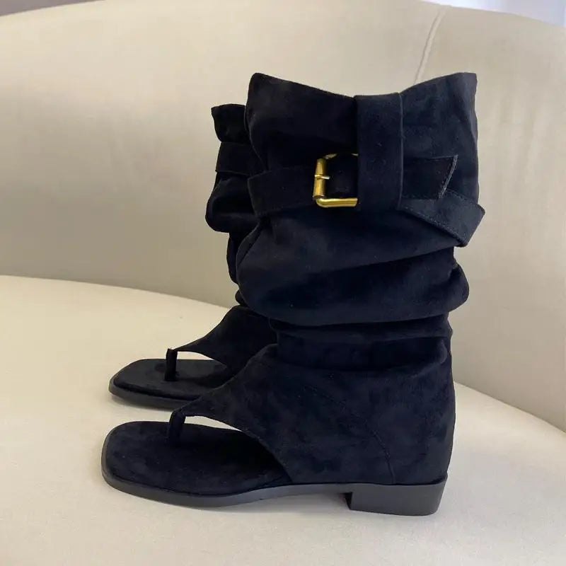 Stivale aperto in punta Bgauj — nero paio | Dream Shop