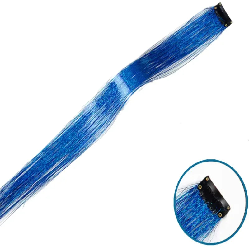 Extension Glitter-Star con 12 clip effetto luce per capelli