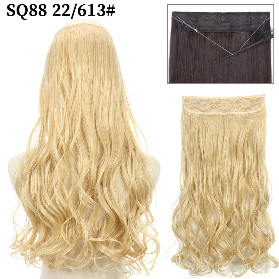 Wavy clip-in hair extension 22-613 Sand and platinum blonde | Dream Shop