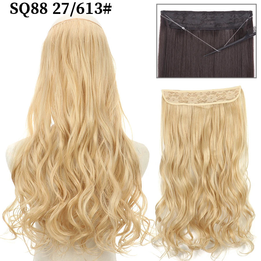Wavy clip-in hair extension 27-613 Copper and platinum blonde | Dream Shop
