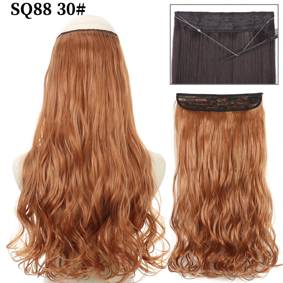 Wavy clip-in hair extension 30 Copper auburn | Dream Shop