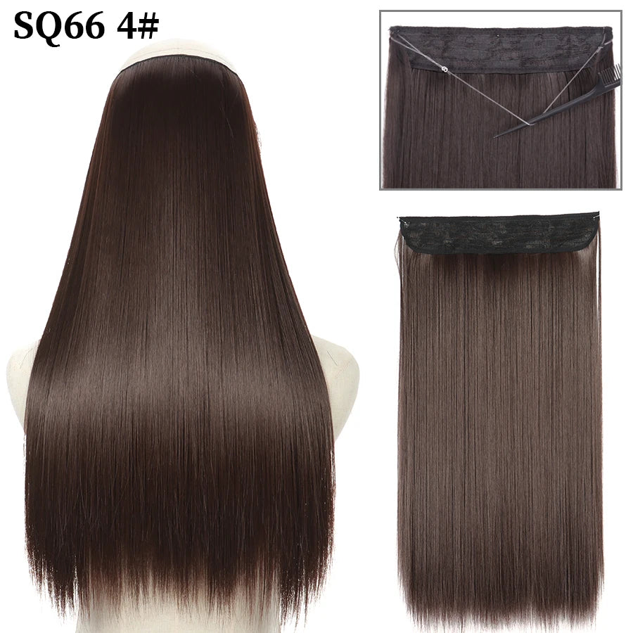 Straight clip-in hair extension 4 Chocolate brown | Dream Shop