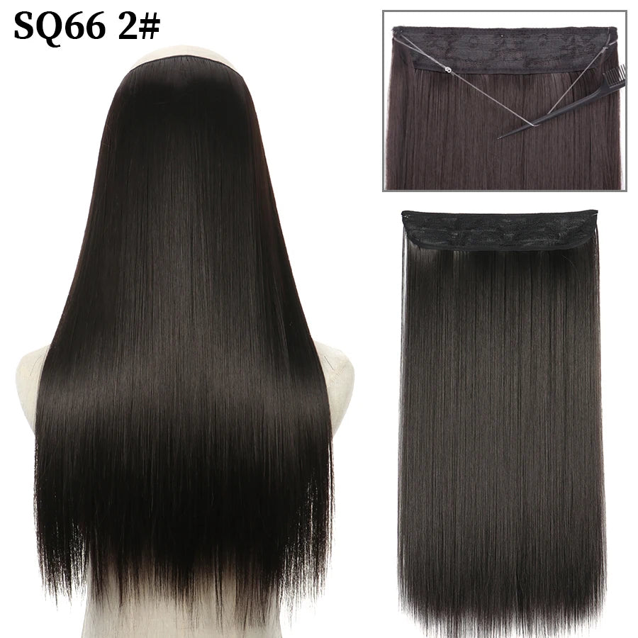 Straight clip-in hair extension 2 Dark brown | Dream Shop