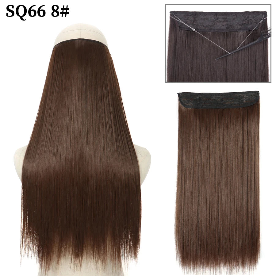 Straight clip-in hair extension 8 Hazelnut brown | Dream Shop
