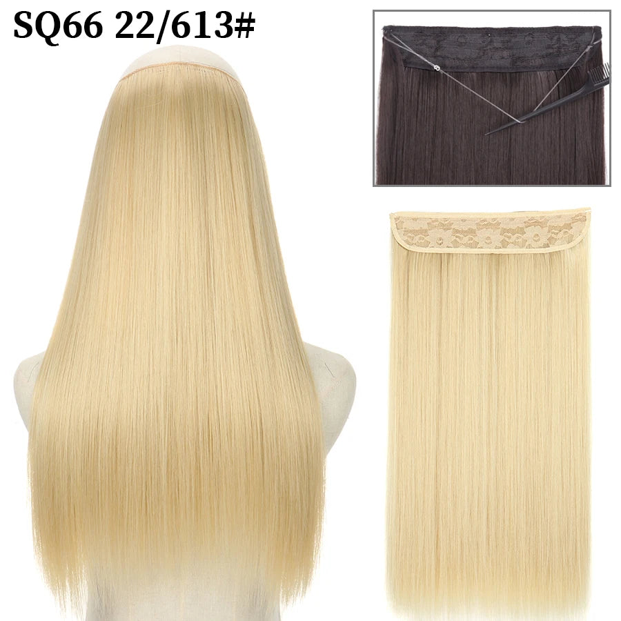 Straight clip-in hair extension 22-613 Sand and platinum blonde | Dream Shop