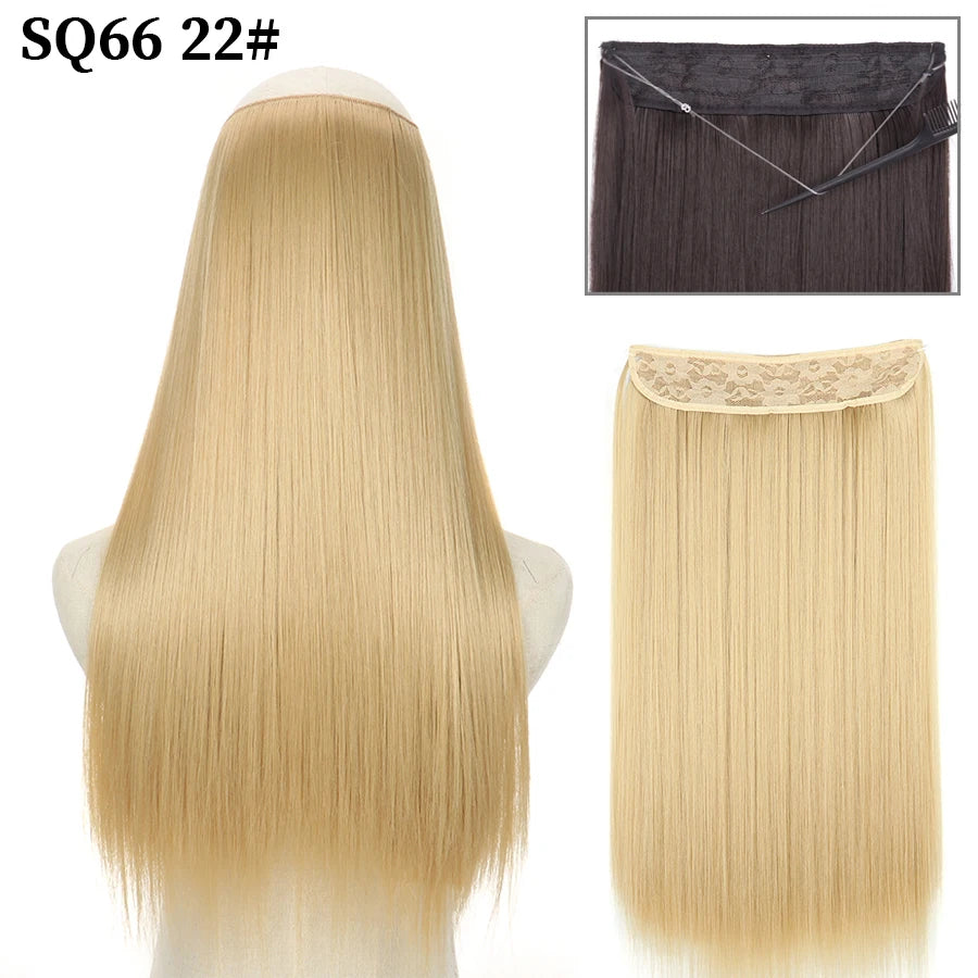 Straight clip-in hair extension 22 Light sand blonde | Dream Shop
