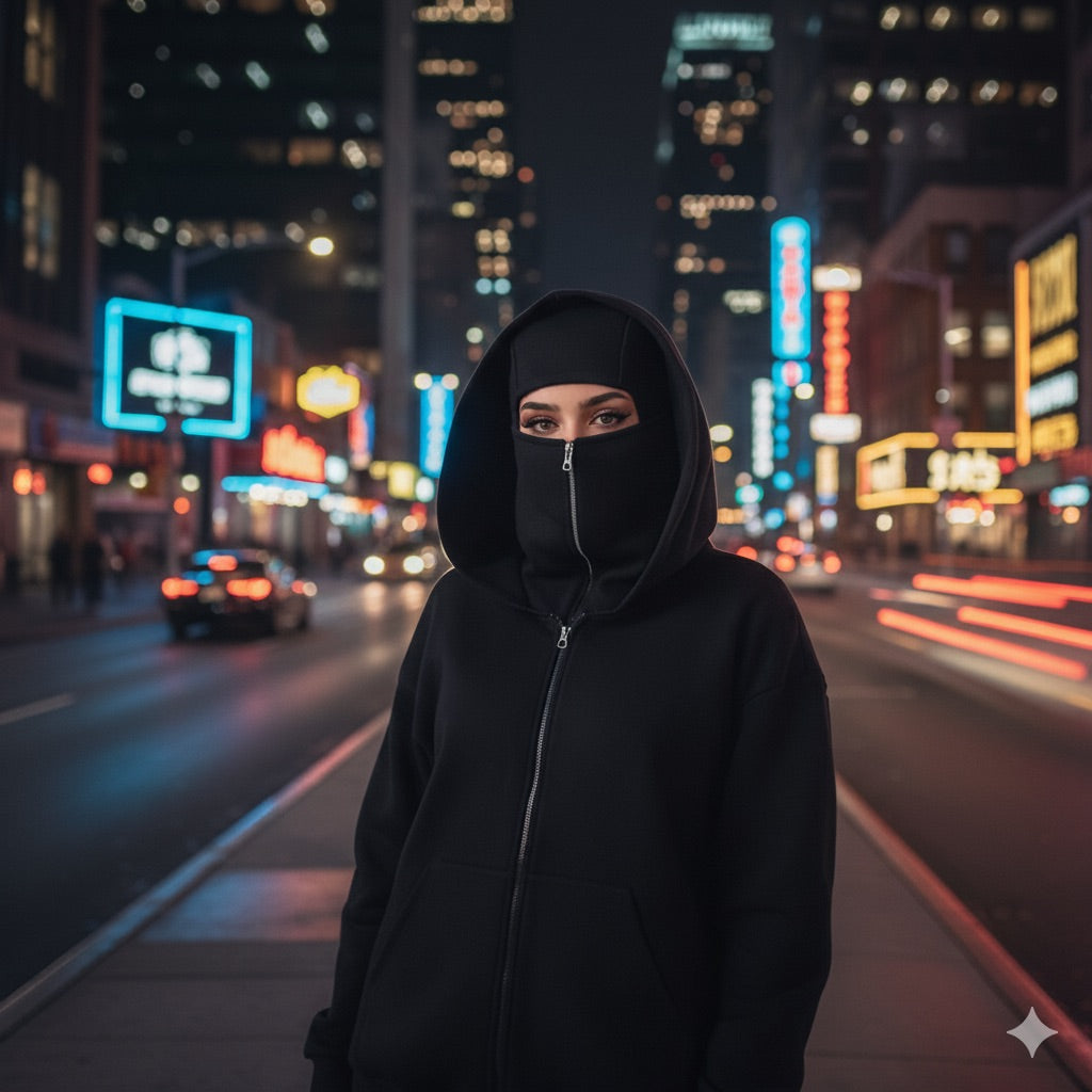 Felpa con passamontagna Ninjia