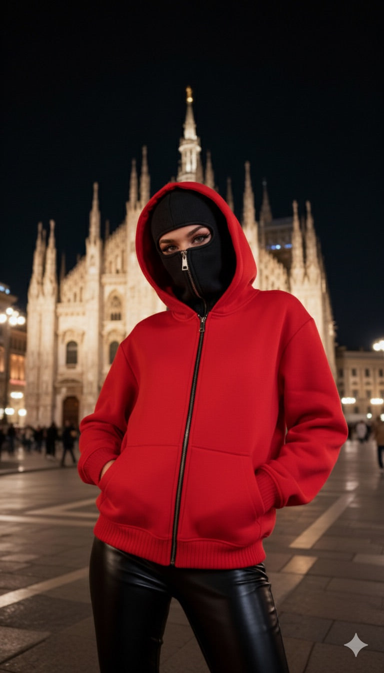 Felpa con passamontagna Ninjia