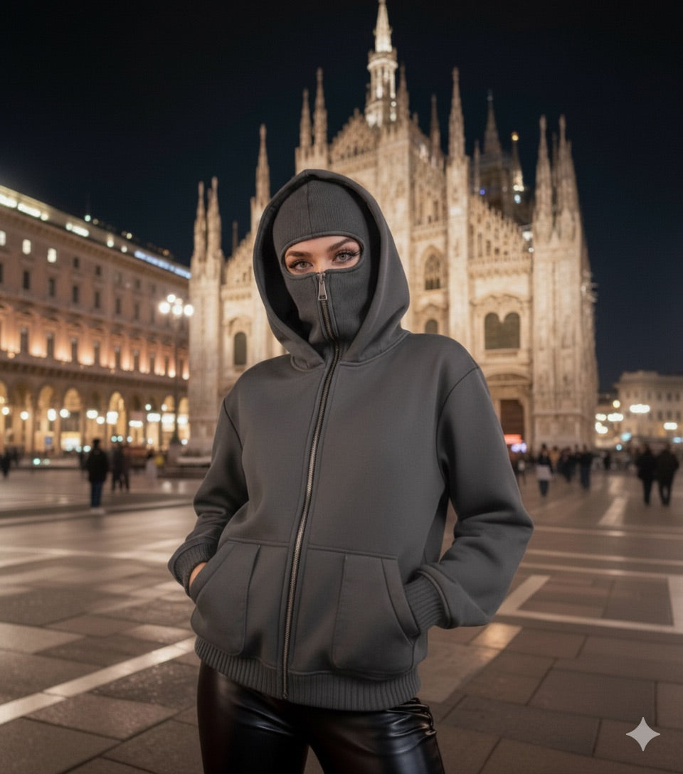 Felpa con passamontagna Ninjia