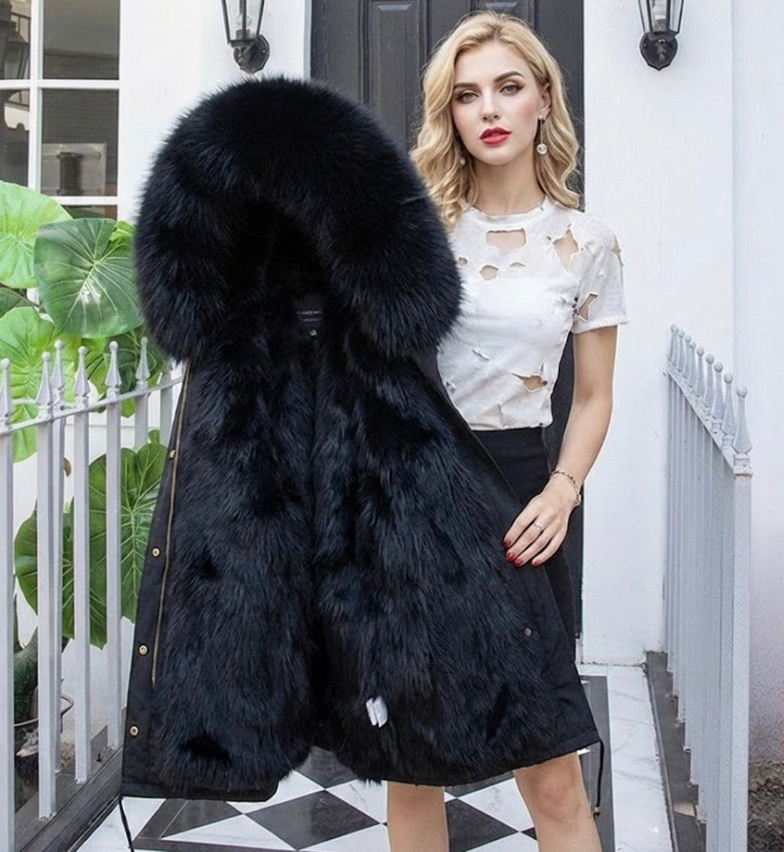Black Real Parka